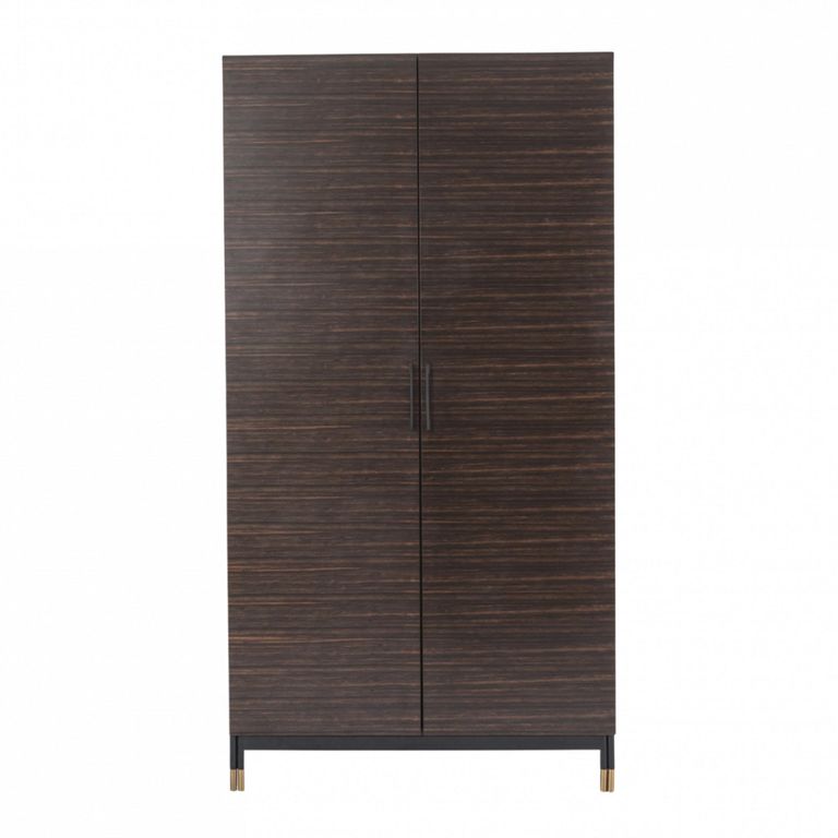 Bali Wardrobe - 2 Door - Dark Ebony Veneer