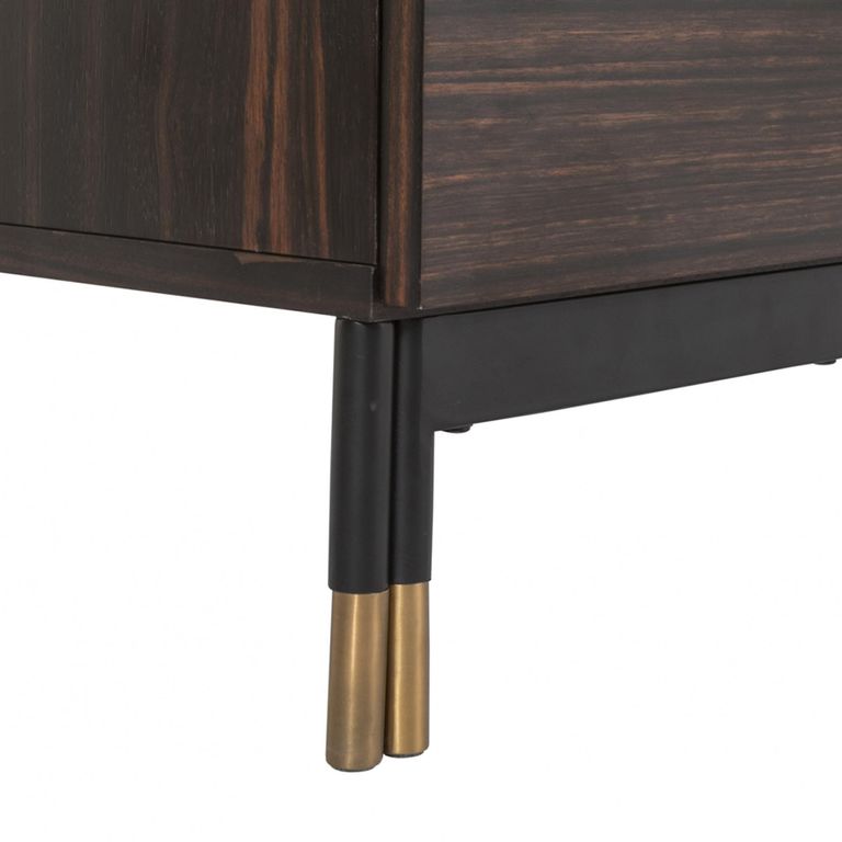 Bali Wardrobe - 2 Door - Dark Ebony Veneer