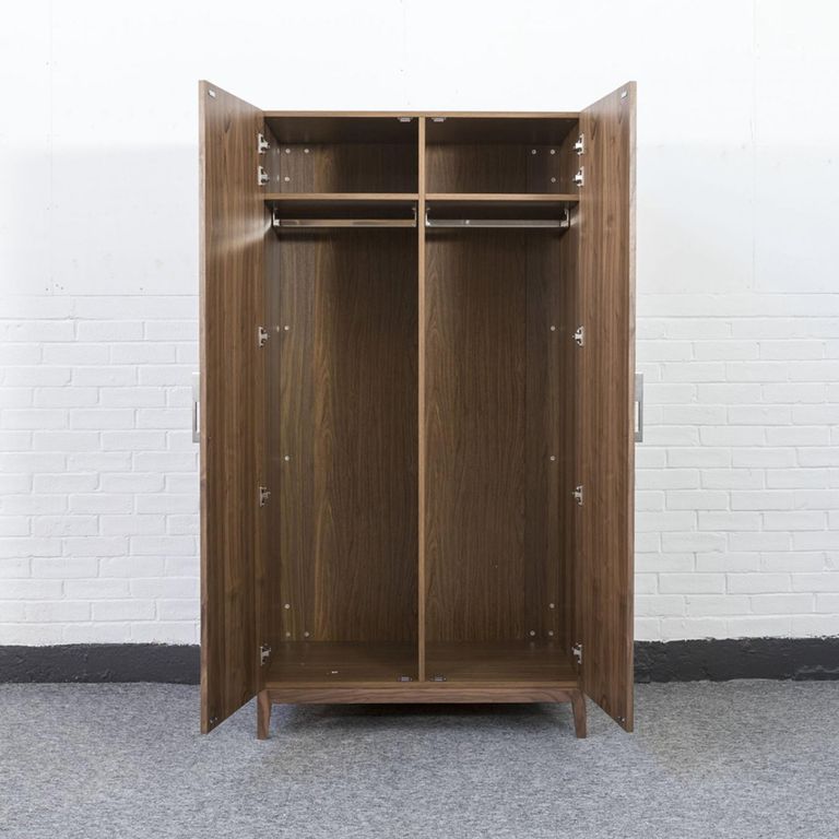 Calla Wardrobe - 2 Door - Walnut - Dark Wood