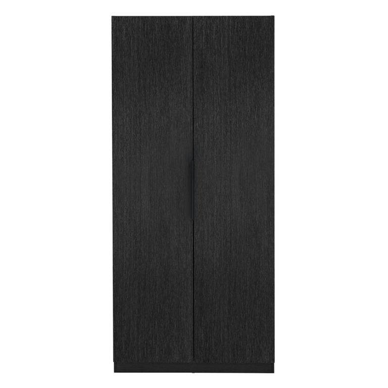 Luna Wardrobe - 2 Door - Black - Wood
