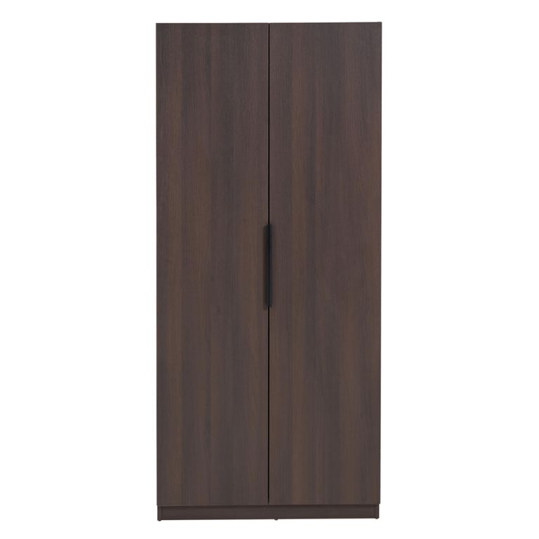 Luna Wardrobe - 2 Door - Espresso and Black - Wood