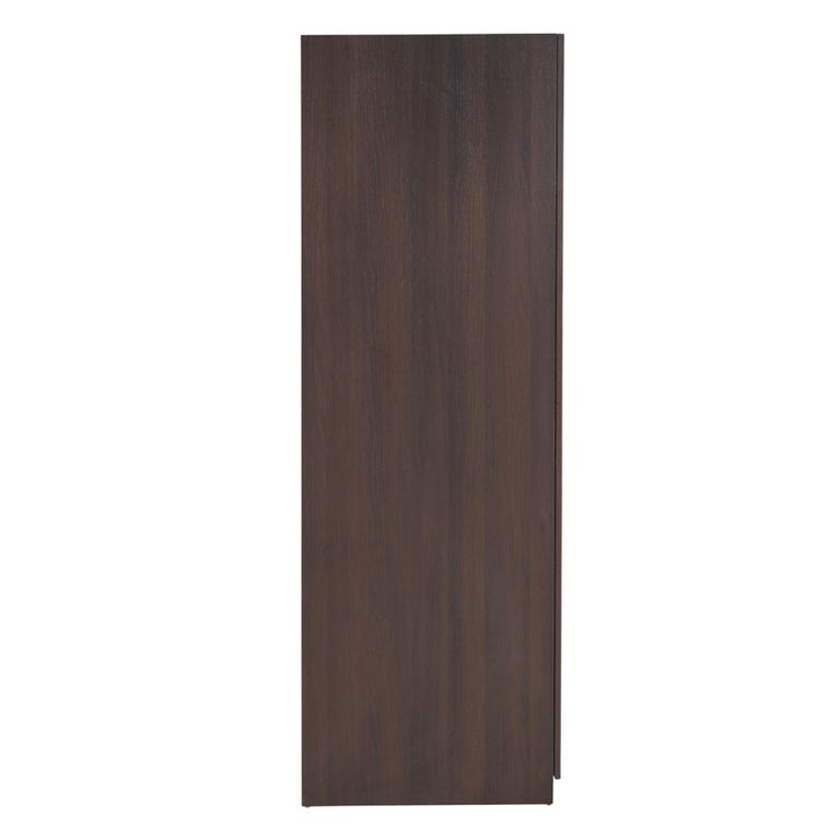 Luna Wardrobe - 2 Door - Espresso and Black - Wood