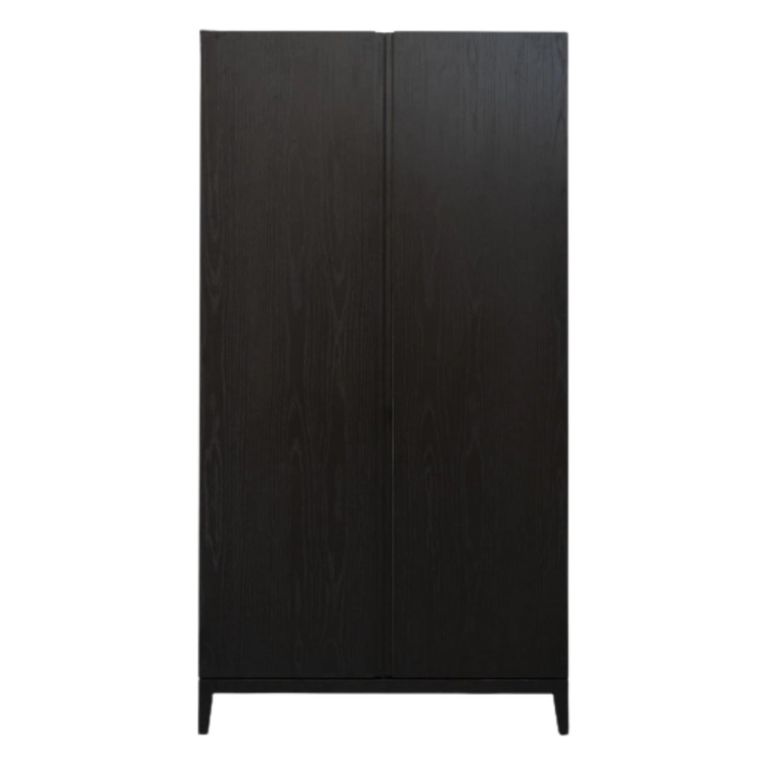 Orchid Wardrobe - 2 Door - Wenge Black - Wood