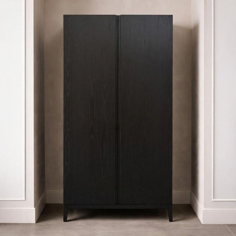 Orchid Wardrobe - 2 Door - Wenge Black - Wood
