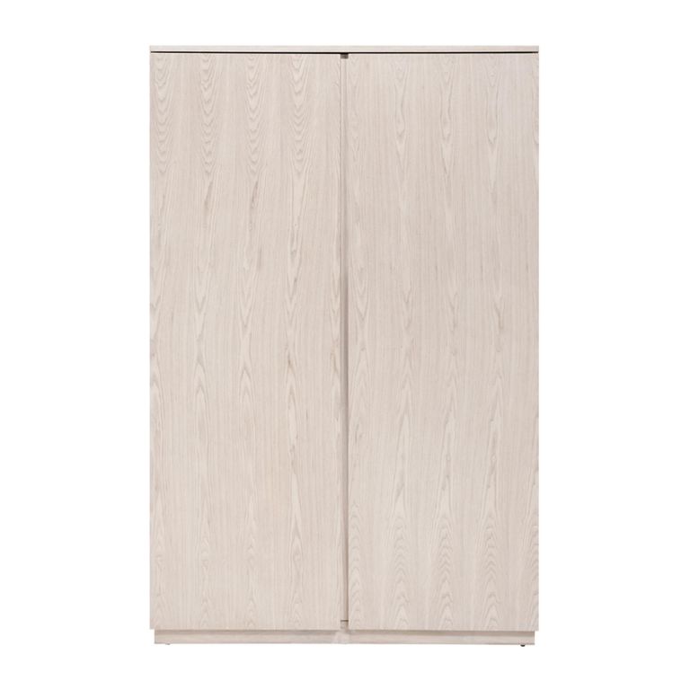 Whisper Wardrobe - 2 Door - White Washed Oak - Wood