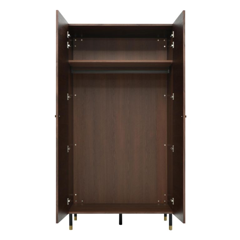 Willow Wardrobe - 2 Door - Tobacco Walnut - Wood
