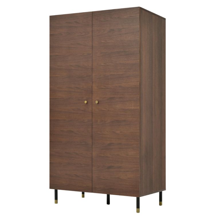 Willow Wardrobe - 2 Door - Tobacco Walnut - Wood
