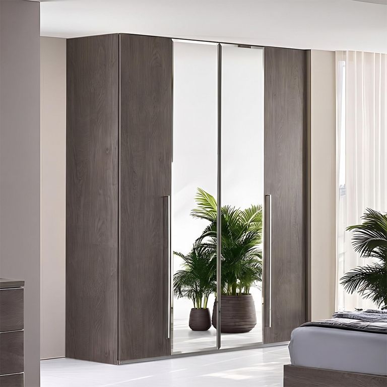 Kroma Italian Wardrobe - Silver Birch