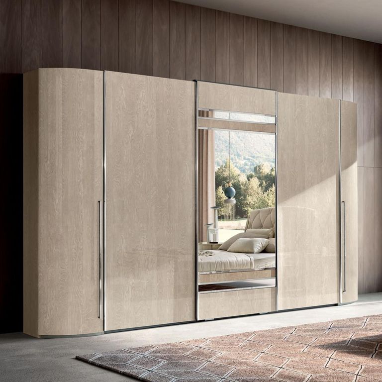 Maia Italian Wardrobe - Sand Birch