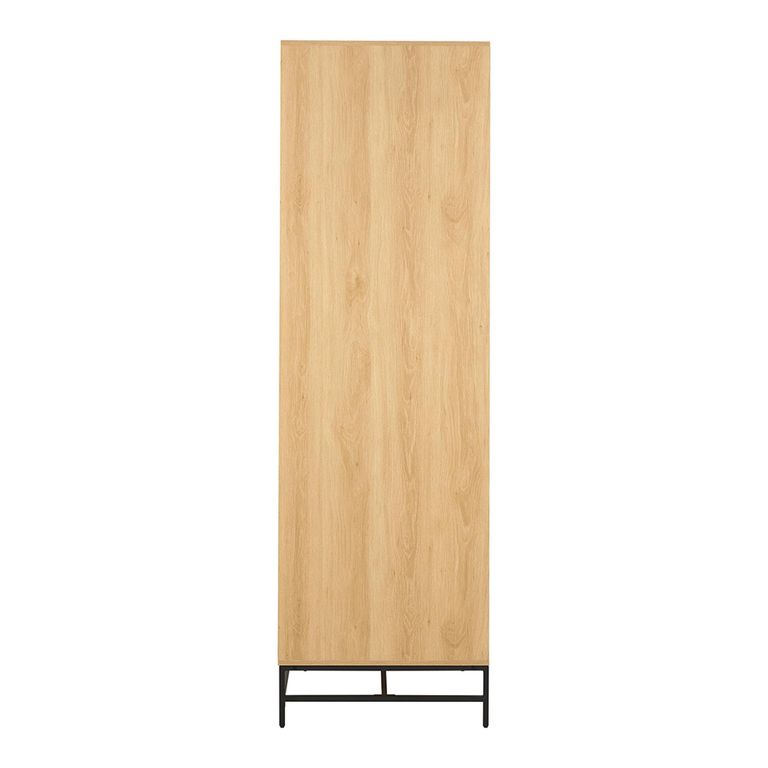Albany Wardrobe - 4 Door - Ribbed Oak