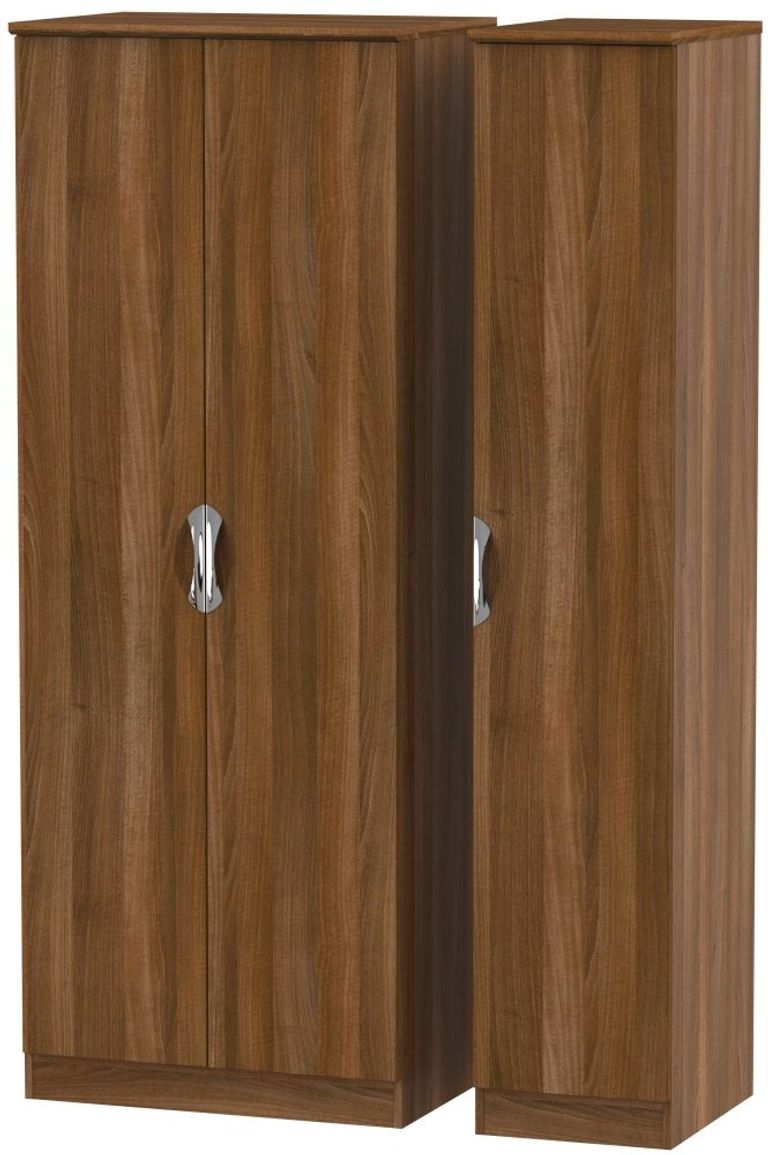 Camden Tall Triple Wardrobe - 3 Door - Walnut