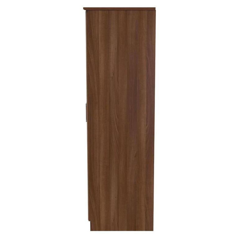 Clearance - Gina Walnut 2 Door Plain Tall Wardrobe - FSS16432