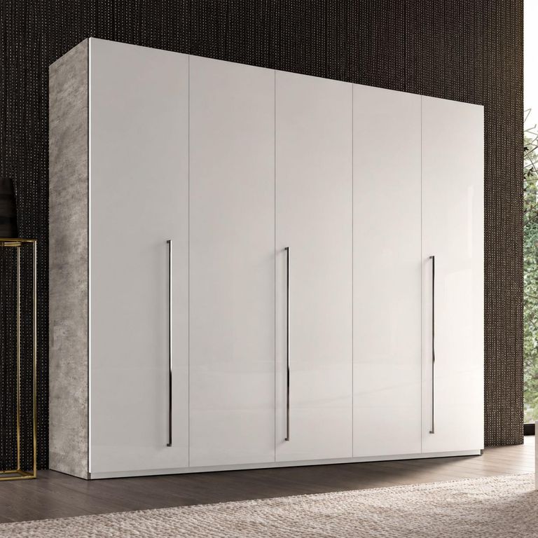 Modern Treviso Grey 5 Door Wardrobe