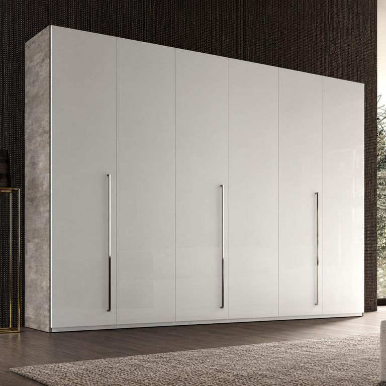 Modern Treviso Grey 6 Door Wardrobe