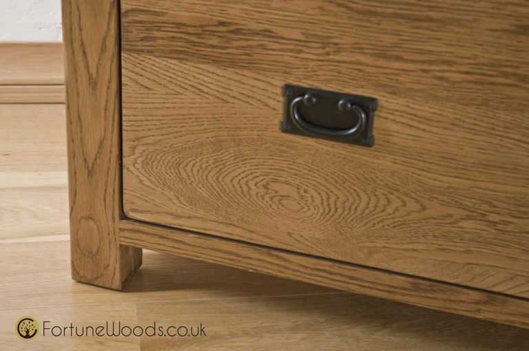 Originals Wardrobe - 3 Door - 2 Drawer - Rustic Oak