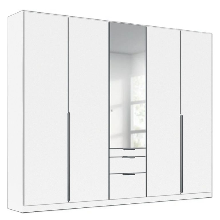 Alabama Wardrobe - 226cm - 5 Door - Combi - Alpine White
