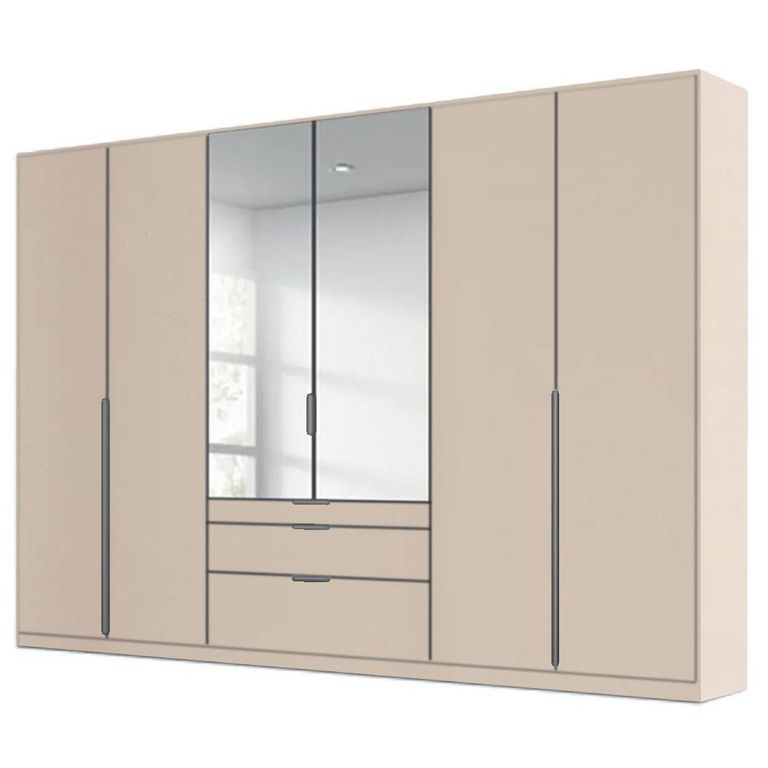 Alabama Wardrobe - 271cm - 6 Door - Combi - Champagne