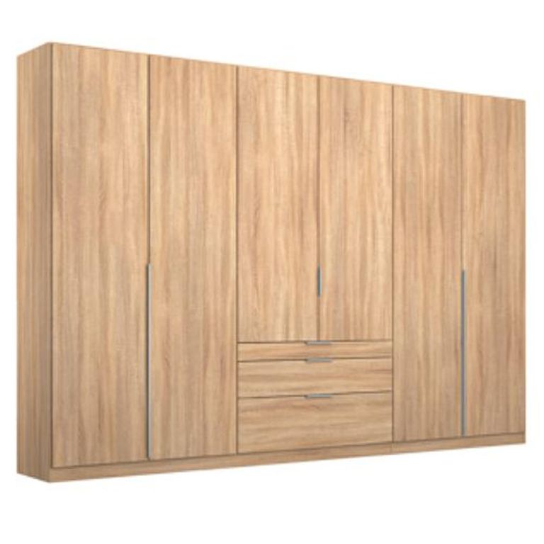 Alabama Wardrobe - 271cm - 6 Door - Drawer - Sonoma Oak