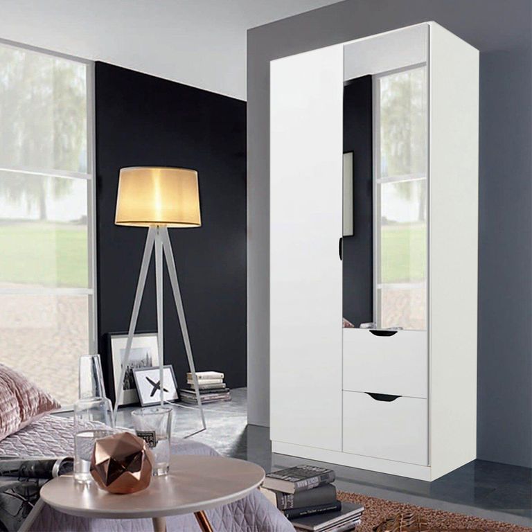 Arnstein Wardrobe - 91cm - 2 Door - Combi - Alpine White