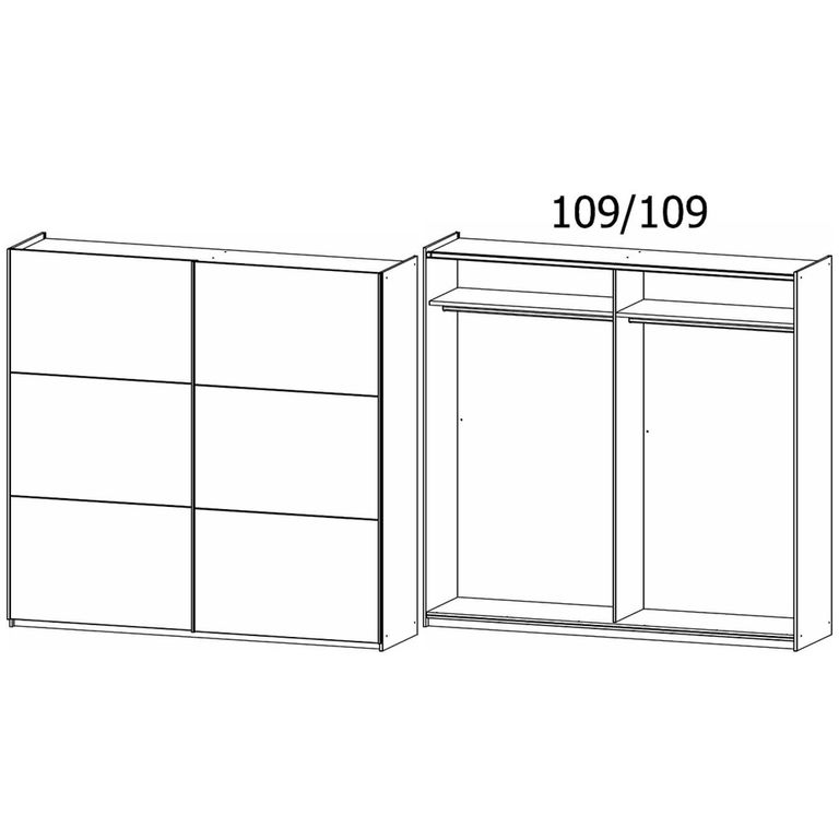 Aurelio Sliding Wardrobe - 218cm - 2 Door - Alpine White