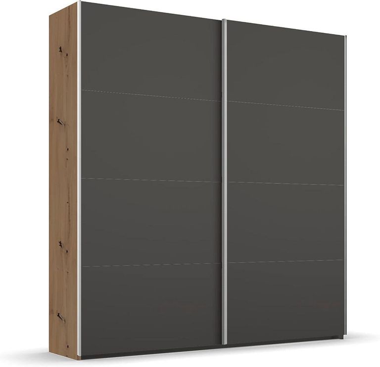 Beluga Extra Sliding Wardrobe - 181cm - 2 Door - Artisan Oak & Graphite