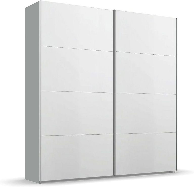 Beluga Extra Sliding Wardrobe - 181cm - 2 Door - Silk Grey & Alpine White