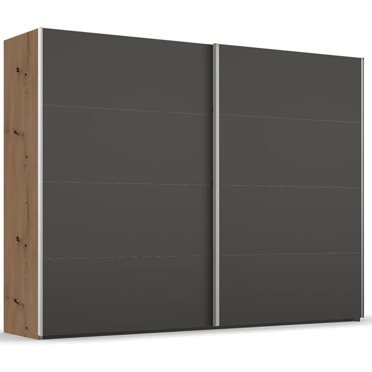 Beluga Extra Sliding Wardrobe - 271cm - 2 Door - Artisan Oak & Graphite