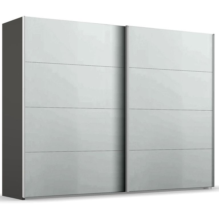 Beluga Extra Sliding Wardrobe - 271cm - 2 Door - Graphite & Silk Grey