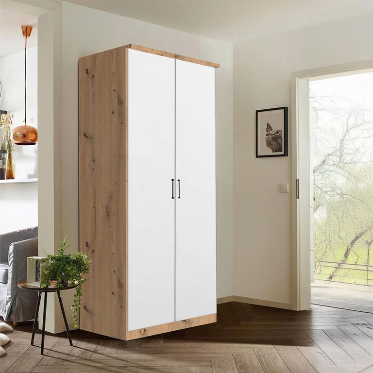 Celle Wardrobe - 91cm - 2 Door - Artisan Oak & Alpine White