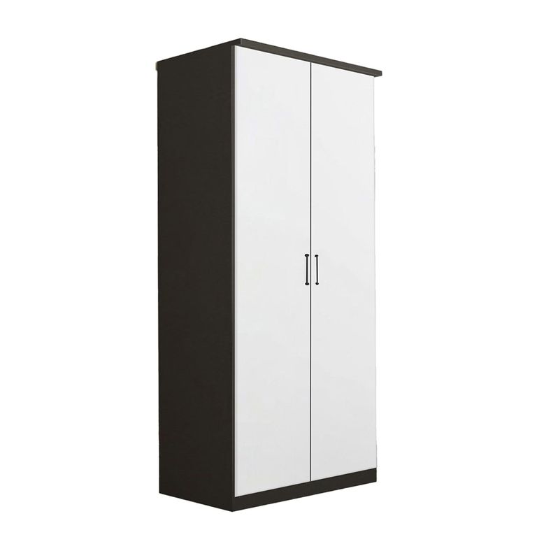 Celle Wardrobe - 91cm - 2 Door - Metallic Dark Grey & Alpine White