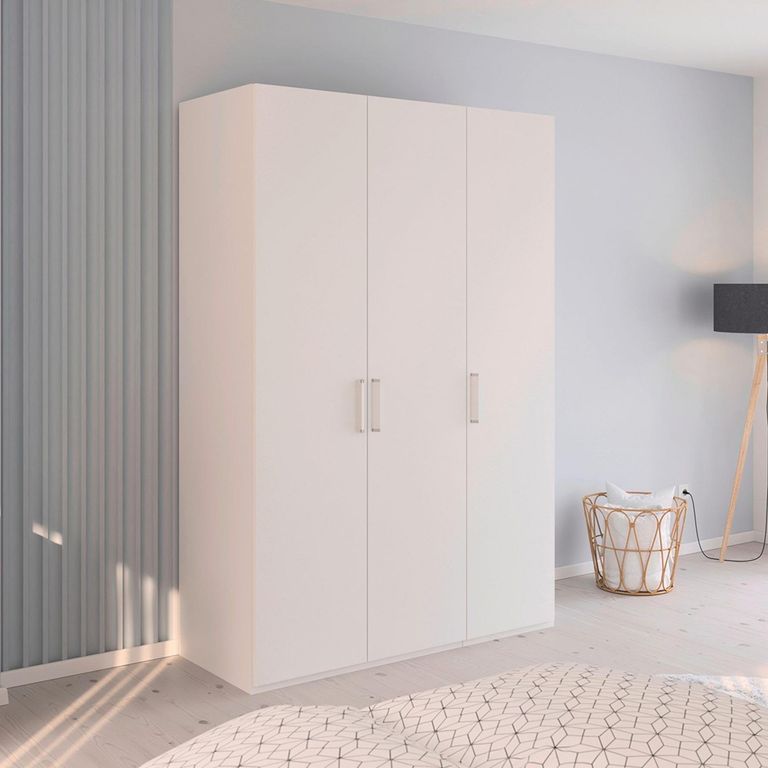 Evelyn Wardrobe - 151cm - 3 Door - H 223cm - Alpine White