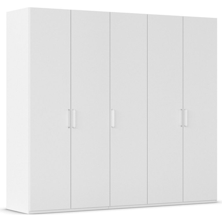 Evelyn Wardrobe - 251cm - 5 Door - H 223cm - Alpine White