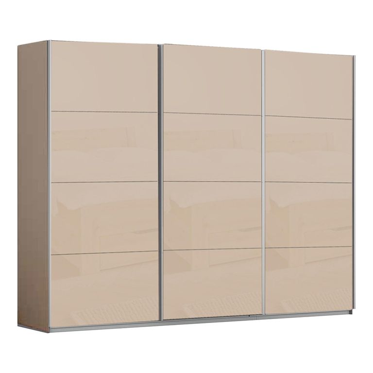 Kulmbach Sliding Wardrobe - 271cm - 3 Door - Champagne & Champagne Glass