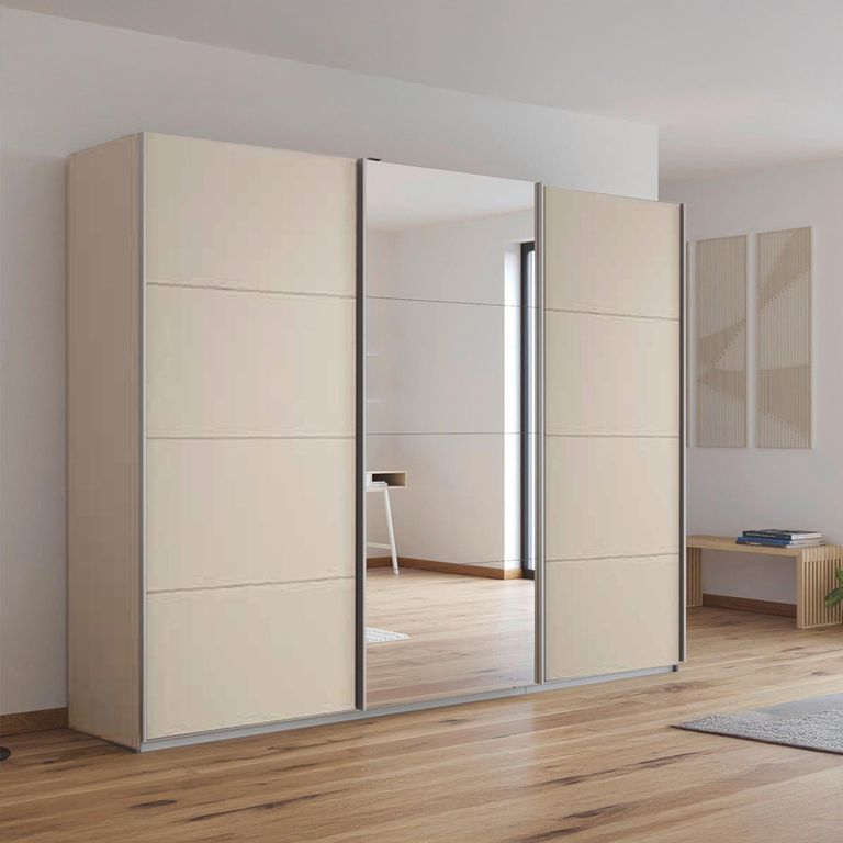 Kulmbach Sliding Mirror Wardrobe - 271cm - 3 Door - Champagne
