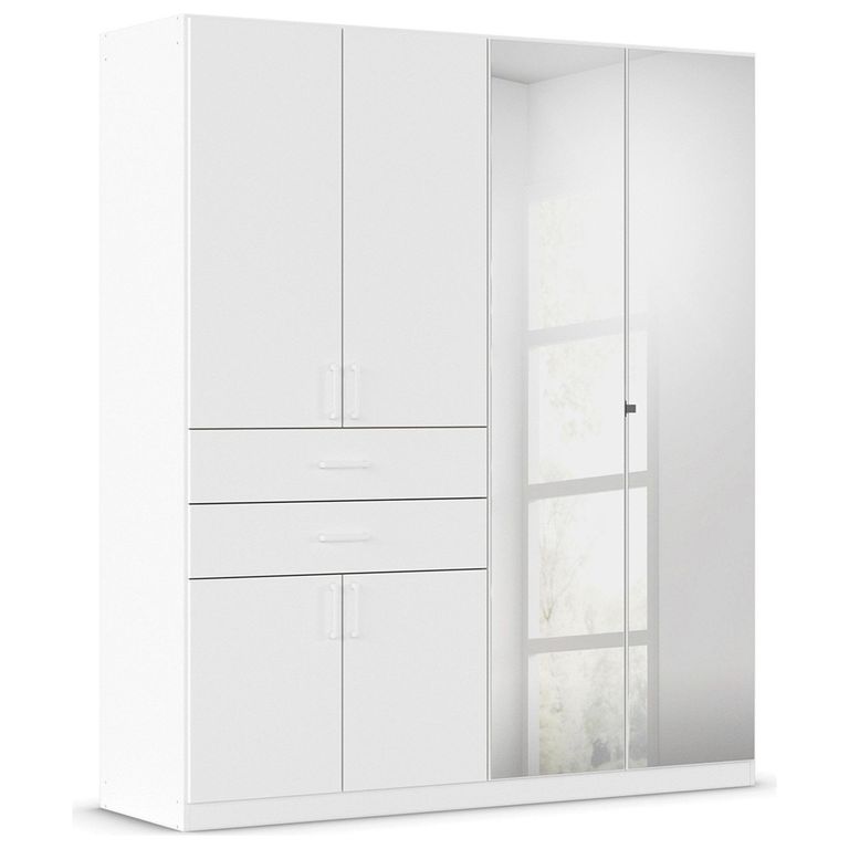 Maika Wardrobe - 181cm - 6 Door - Combi - H210cm - Alpine White