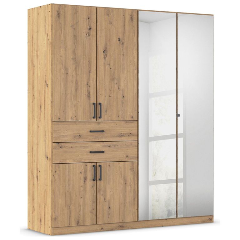 Maika Wardrobe - 181cm - 6 Door - Combi - H210cm - Artisan Oak