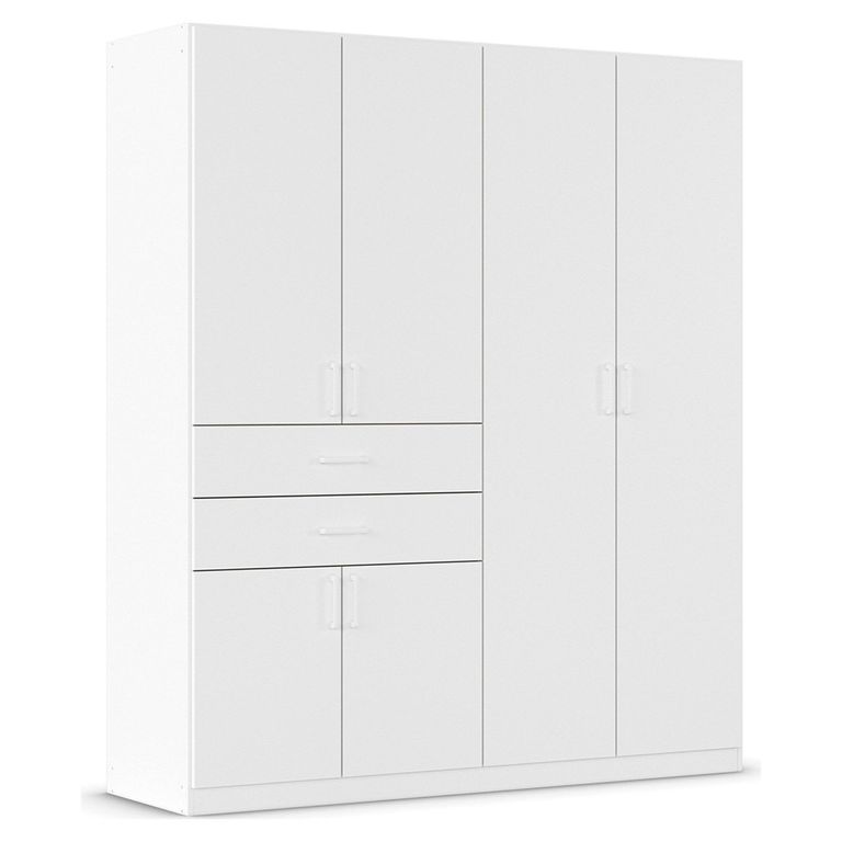Maika Wardrobe - 181cm - 6 Door - H210cm - Alpine White