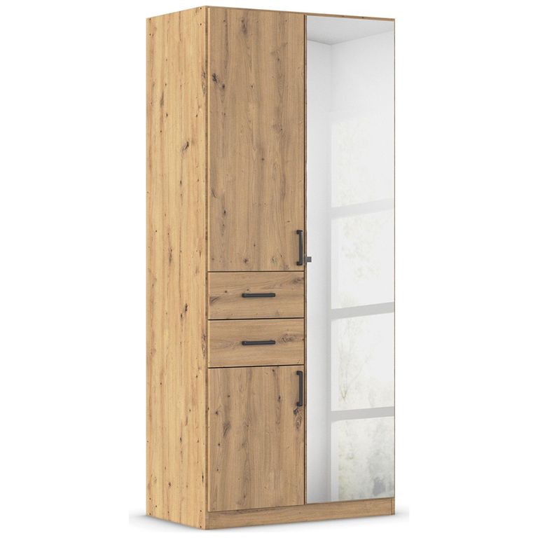 Maika Wardrobe - 91cm - 3 Door - Combi - H210cm - Artisan Oak