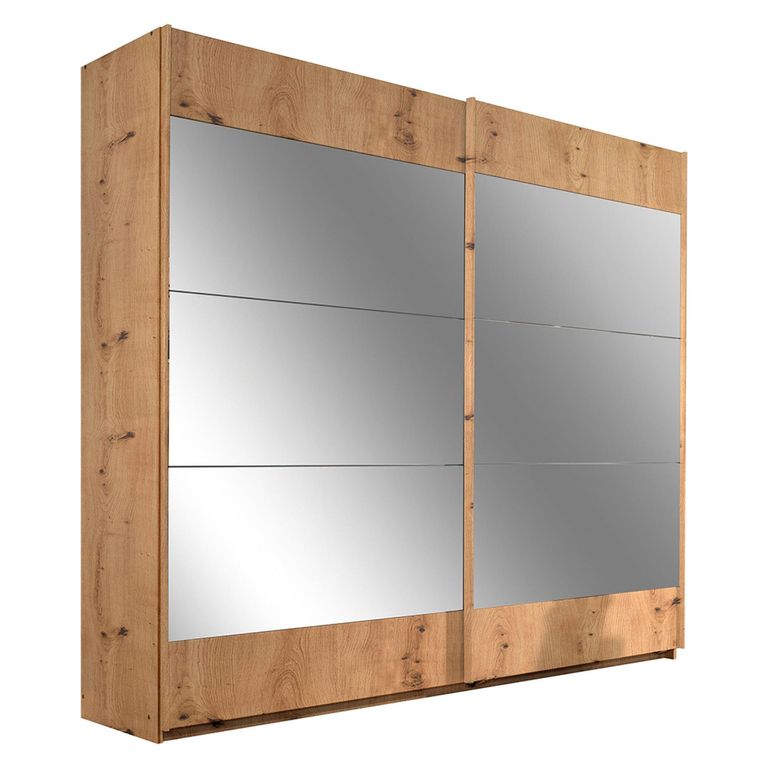 Malibu Sliding Wardrobe - 226cm - 2 Door - Artisan Oak