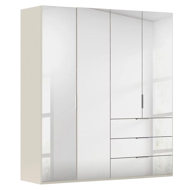 Miramar Type-5 Wardrobe - 201cm - 4 Door - Combi - Champagne