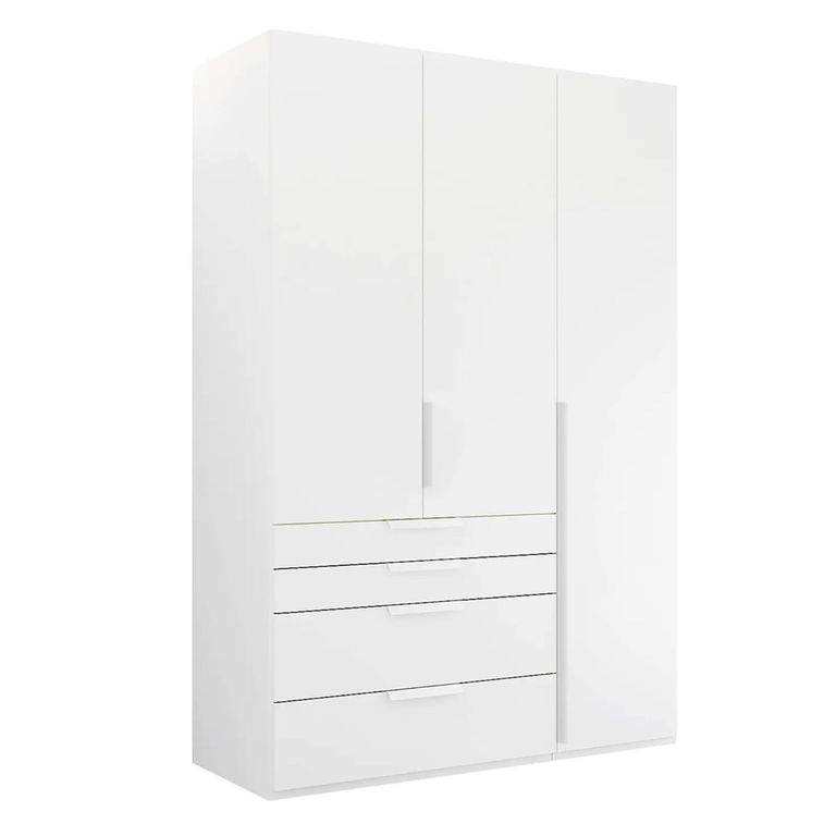 Purisma Wardrobe - 151cm - 3 Door - 4 Drawer - Alpine White