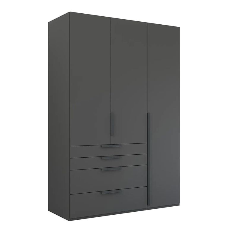 Purisma Wardrobe - 151cm - 3 Door - 4 Drawer - Graphite
