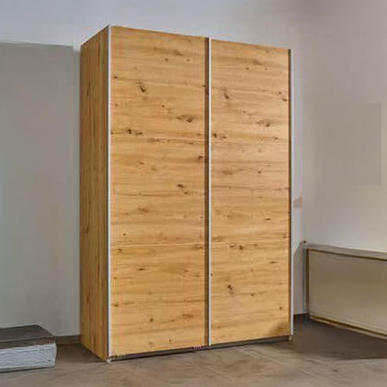 Slide Sliding Wardrobe - 131cm - 2 Door - Artisan Oak