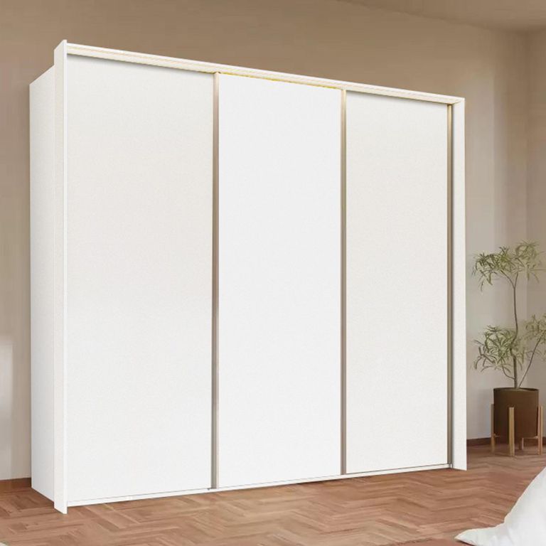 Taro Sliding Wardrobe - 242cm - 3 Door - Alpine White