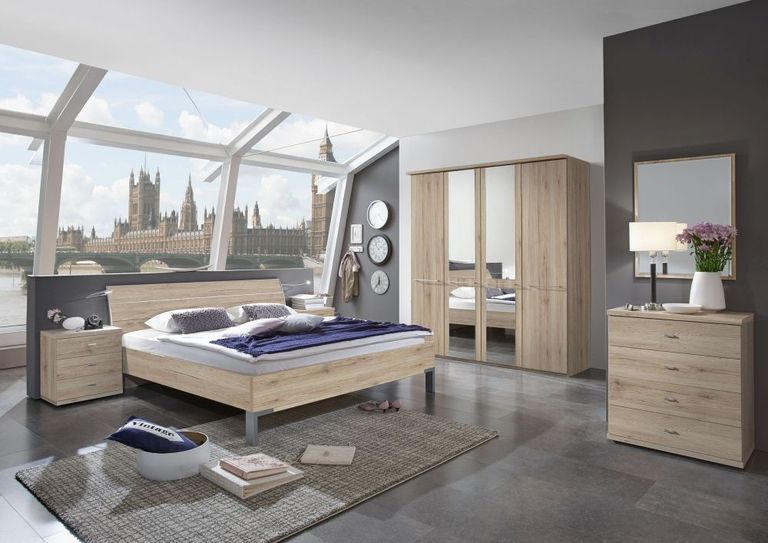 Dakar 2 Wardrobe - Silver Handles - Variation Available