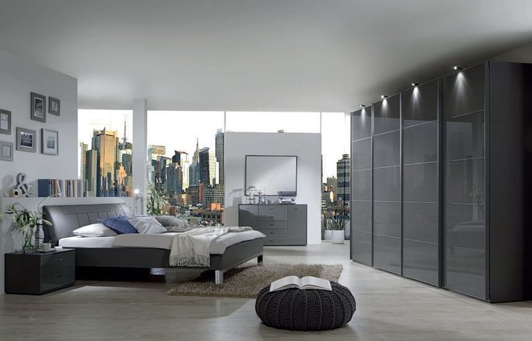 Westside 2 Sliding Wardrobe - Havana Glass Front - Variation Available