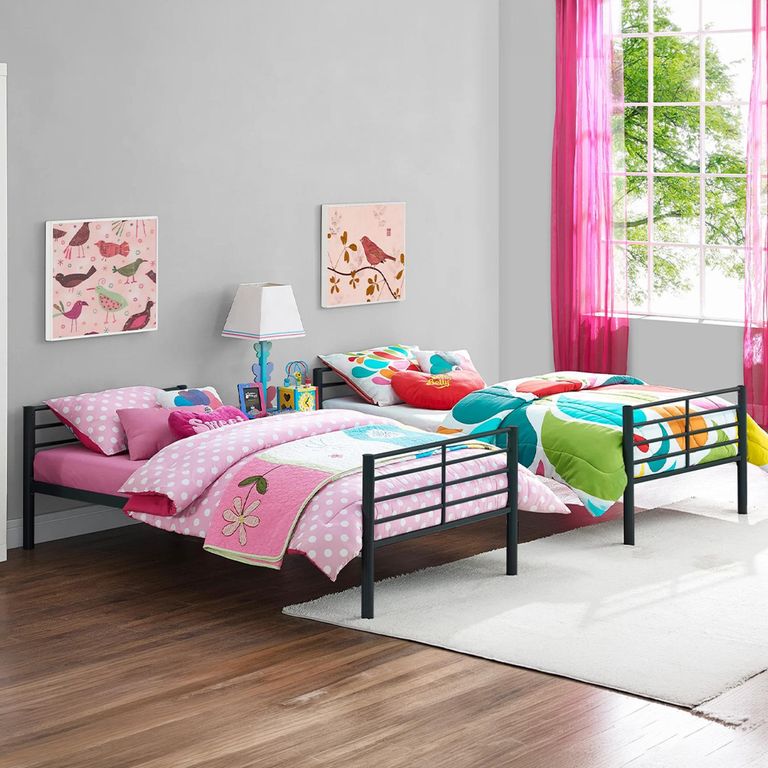 Bunk Bed - Single over Single - Black - 4035157UK