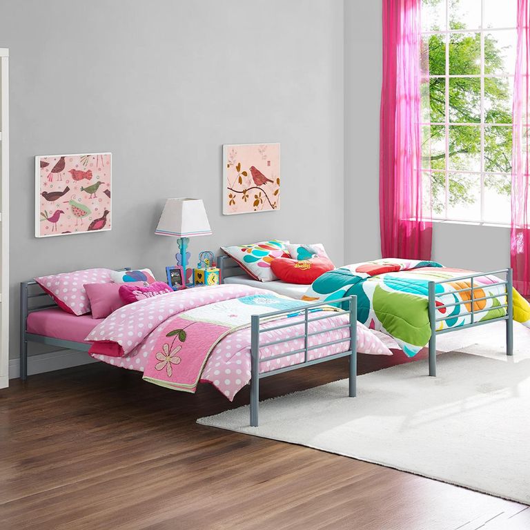 Bunk Bed - Single over Single - Grey - 4035159UK