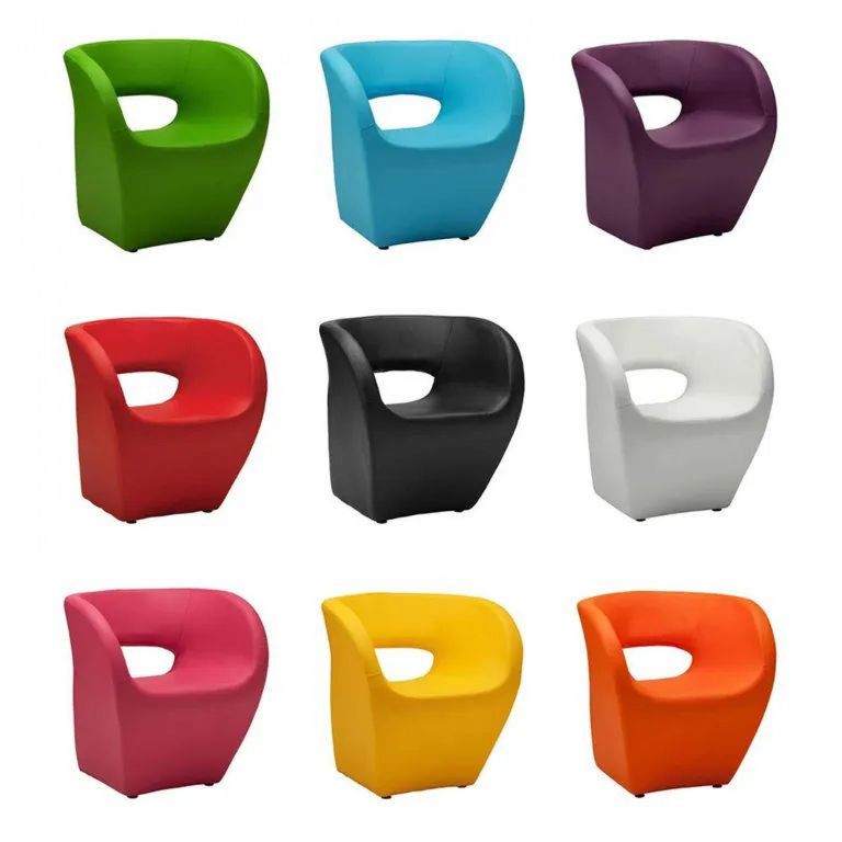 Aldo Armchair - Hot Pink Faux Leather