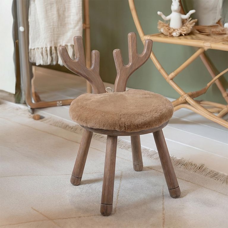 Deer Ears Kids Chair - Set of 2 - Natural - Wood